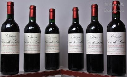 null 6 bouteilles CHÂTEAU CROIX DE LABRIE - St. Emilion Grand cru 1995 Caisse bois...