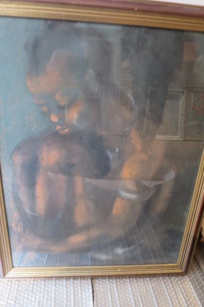 Lindau CURCHER (XXème siècle) Africaine assise

Pastel.

Signée en bas à droite....