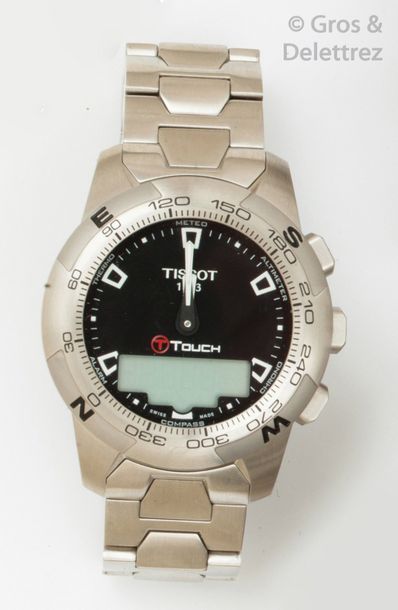 TISSOT « T Touche » Bracelet-montre en acier, mouvement à quartz. Avec maillons supplémentaires...