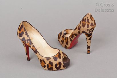 null Christian LOUBOUTIN

Paire d'escarpins "Very Privé" en poulain imprimé panthère...