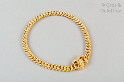 CHANEL Collection prêt-à-porter Automne/Hiver 1995-1996 Collier chaîne en métal doré,...