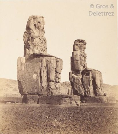 null Robert Murray (1822-1893) 

Égypte, c. 1852-1857.

Colosses de Memnon. Plaine...