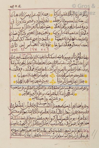null Coran manuscrit ottoman daté de 1288 (1871) et signé Ahmad mémorisant le coran,...