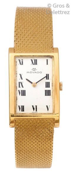 MOVADO – Bracelet-montre en or jaune, boîtier...