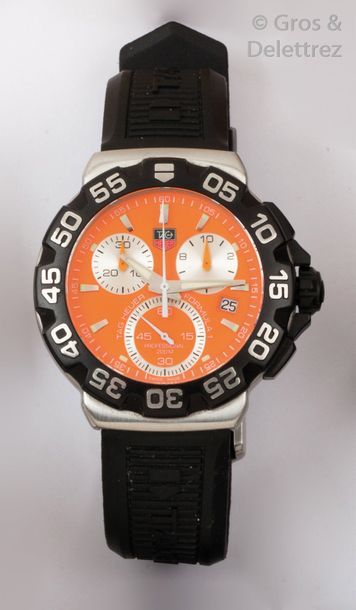 TAG HEUER «?Formula 1?» - Montre de poignet chronographe en acier, boîtier rond,...