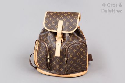 Louis VUITTON année2006 Sac à dos «Bosphore» 31cm en toile Monogram et cuir naturel,...