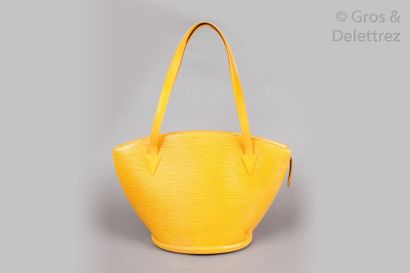 LOUIS VUITTON Sac «Saint Jacques» GM 26cm en cuir épi jaune Tassil, fermeture éclair,...