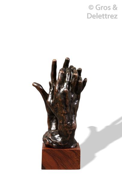 Auguste RODIN (1840-1917) Assemblage de main droite n°30 et main gauche n°2 (Esquisse...