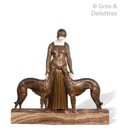 Demeter CHIPARUS (1886-1947) Les amis de toujours

Importante et rare sculpture chryséléphantine...