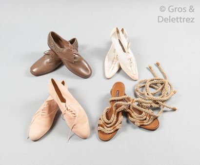 Stéphane KELIAN, Walter STEIGER Lot de quatre paires de chaussures diverses. T.38...