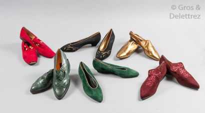 Stéphane KELIAN, Charles KRAMMER, Walter STEIGER Lot composé de six paires de chaussures...