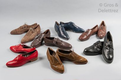 Stéphane KELIAN Lot de six paires de chaussures diverses. T.38 environ. Bon état...