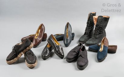 Walter STEIGER, Stéphane KELIAN Lot composé de huit paires de chaussures diverses....