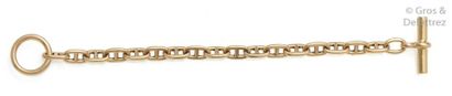 HERMES Bracelet articulé en or jaune, à maille chaîne d'ancre.
Signé Hermès.
Longueur:...