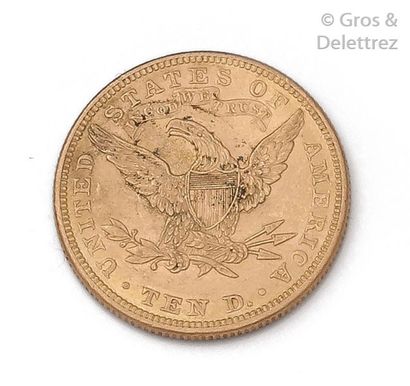 null Pièce de 10 Dollars Liberté, 1882.
Diamètre: 2.7cm.
P. 16,7g.