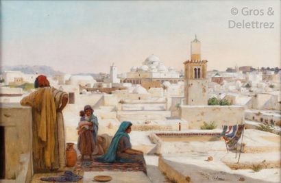 null Maurice CHABAS (1862-1947) 


Vue de la Mosquée Sidi-Mahrez depuis les terrasses...