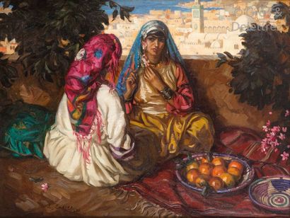 null Louis John ENDRES (1896-1989) 


Femmes algéroises sur une terrasse à Alger,...