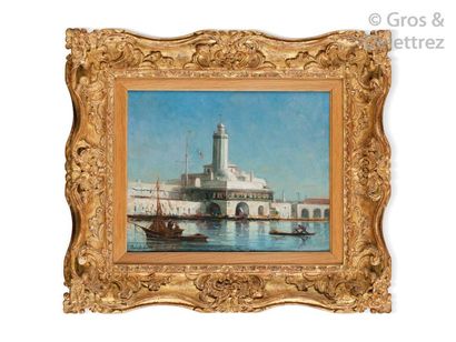 null Albert Marie LEBOURG (1849-1928) L’Amirauté d’Alger Huile sur toile, signée...