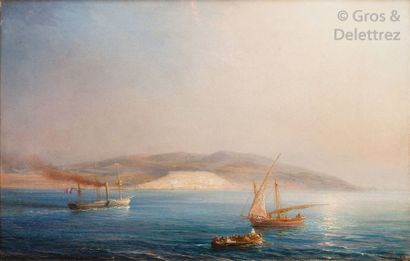 Théodore GUDIN (1802-1880) Barque de pêche...