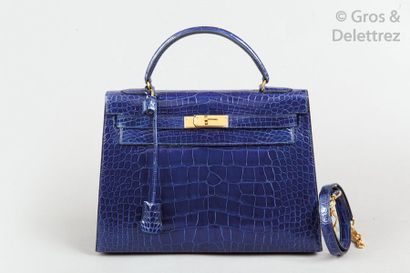 HERMES PARIS MADE IN FRANCE ANNÉE 1990 ?*Sac «?Kelly Sellier?» 32cm en Alligator...