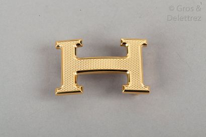 HERMÈS Paris made in France *Boucle de ceinture «?Constance?» 32mm en métal doré...