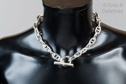 HERMÈS Paris made in France *Collier «?Chaine d’Ancre?» en argent 925 millièmes,...