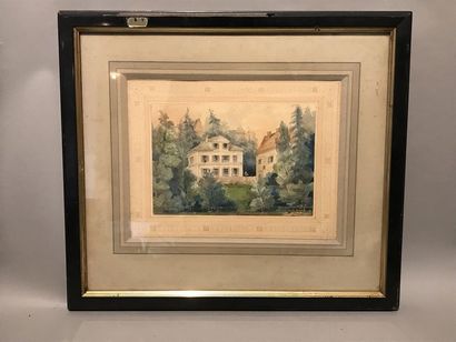 École Française du XIXe siècle Maisons à Davron

Aquarelle sur papier.

Signée BOBIN...