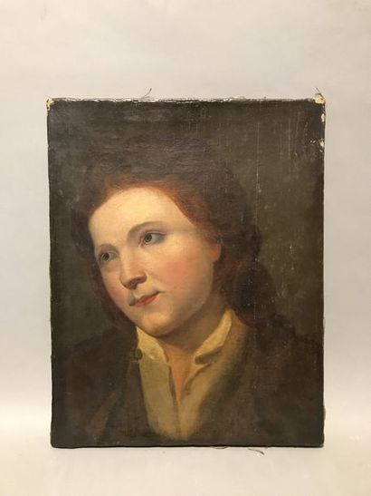 École Française du XIXe siècle Portrait de femme.

Huile sur toile non signée.

40,5...