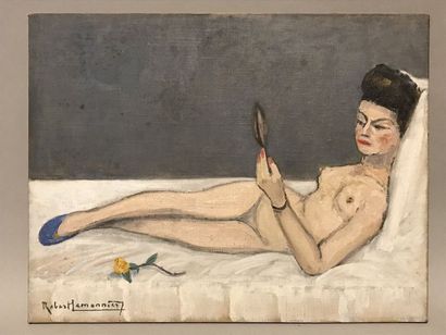 Robert LEMONNIER (1883-1970) Femmes nues, prostituées.

Lot de 3 huiles sur panneau...