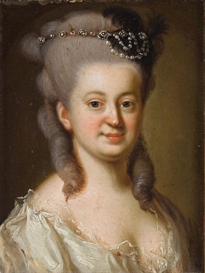 Anton HICKEL (1745-1798), Ecole Autrichienne, Madame Elisabeth

Grande miniature...