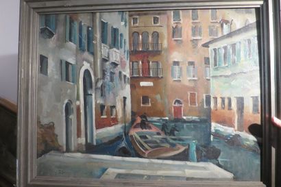 Luigi CORBELLINI (1901-1968) Un petit canal à Venise

Huile sur toile. 

Signée en...