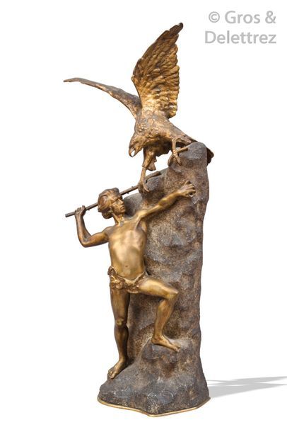 null École française du XIXe

Ganymède face à l’aigle de Jupiter

Épreuve en bronze...