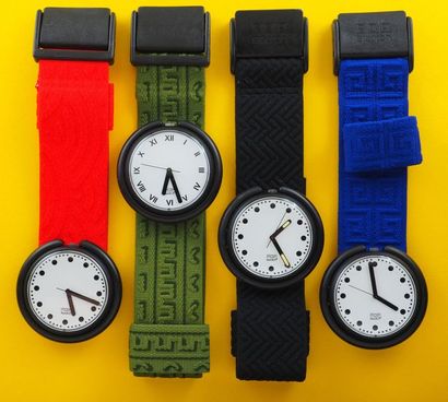 null -SWATCH, lot de 4 montres comprenant les modèles suivants :

-Desert référence...