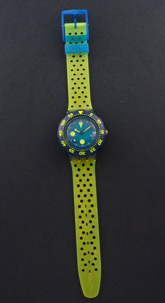 null SWATCH, montre de plongée Bora Bora (rare version US) référence : SDN400 Swatch...