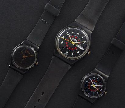 SWATCH, lot de 3 montres comprenant les modèles...