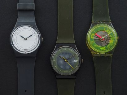 SWATCH, lot de 3 montres comprenant les modèles...