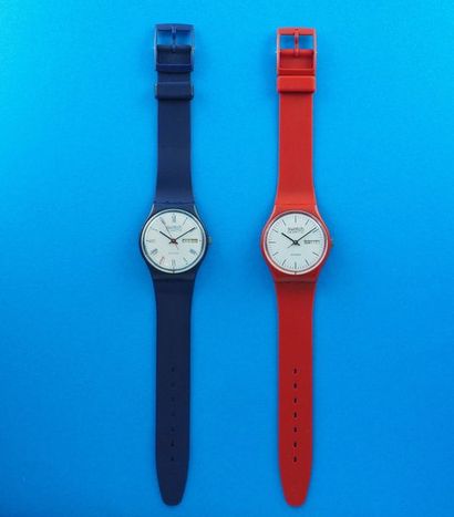 null SWATCH, lot de 2 montres comprenant les modèles suivants :

-GN 701 (Bracelet...