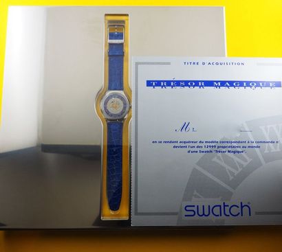 null SWATCH, Pack numéroté Trésor Magique (montre avec boitier en platine, n°4922...