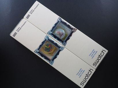 null SWATCH, lot de 2 montres comprenants les modèles suivants :

-Pack-Centre Pompidou...