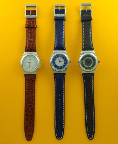 null SWATCH, lot de 3 montres comprenant les modèles suivants :

-Understatement...