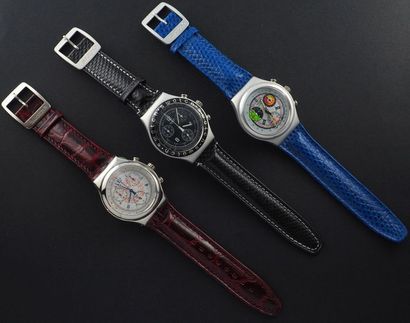 null SWATCH, lot de 3 montres comprenant les modèles suivants :

-Richesse Intérieure...