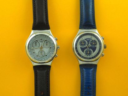 null SWATCH, lot de 2 montres comprenant les modèles suivants :

-Rough & Rugged...