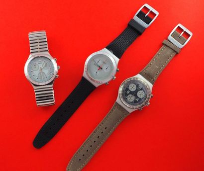null SWATCH, lot de 3 montres comprenant les modèles suivants :

-Rough & Rugged...