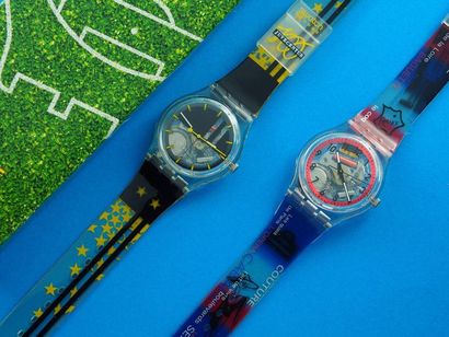 null SWATCH, lot de 2 montres comprenant les modèles suivants :

-Pack Ora et Signora...