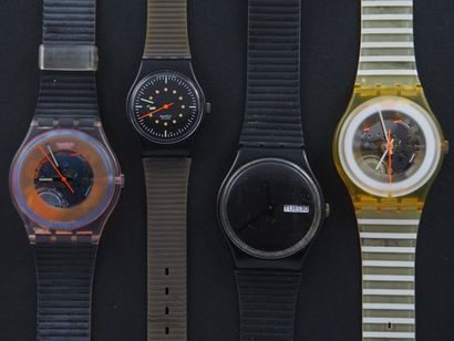 SWATCH, lot de 4 montres comprenant les modèles...