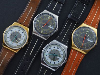 SWATCH, lot de 4 montres comprenant les modèles...