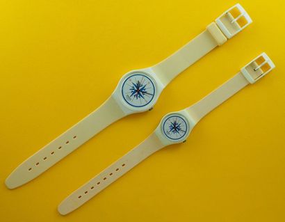 null SWATCH, lot de 2 montres comprenant les modèles suivants :

-Windrose (Bracelet...