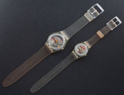 null SWATCH, lot de 2 montres comprenant les modèles suivants :

-Jelly Fish (Bracelet...