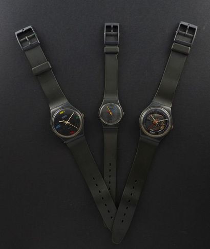 null SWATCH, lot de 3 montres comprenant les modèles suivants :

-Don’t be too late...