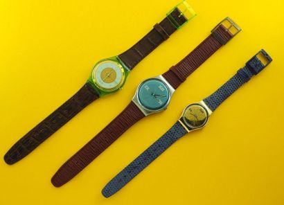 null SWATCH, lot de 3 montres comprenant les modèles suivants :

-Galleria (Bracelet...